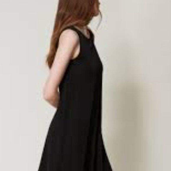 Sexy Asymmetrical Black Mini Dress - Picture 2 of 5